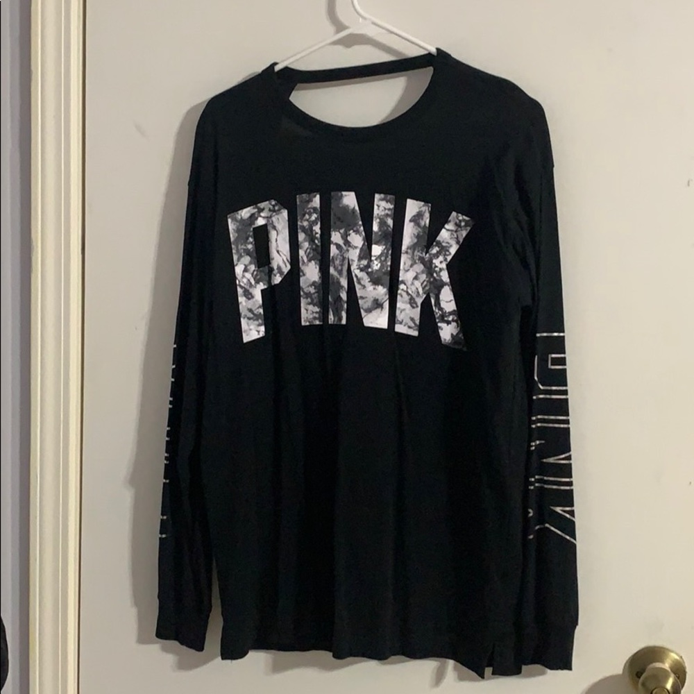PINK Open Back Long Sleeve T